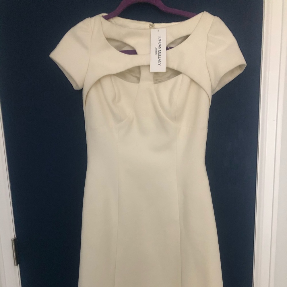 Lorcan Mullany white wool dress